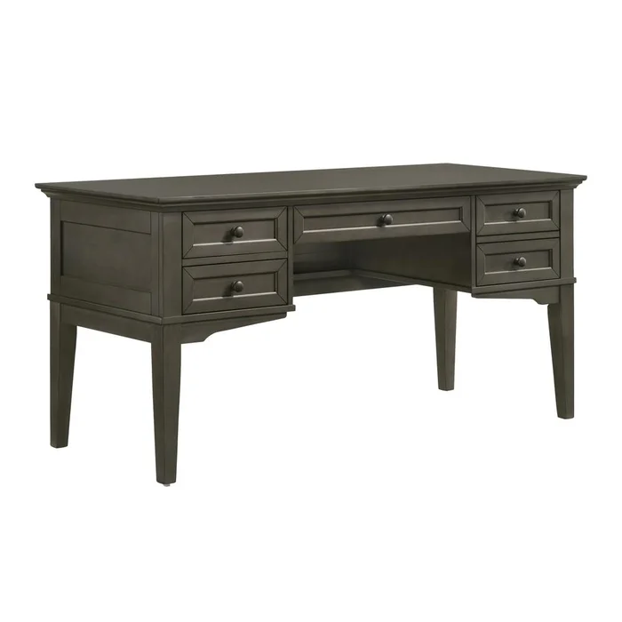 Intercon Furniture – San Mateo 62 Half Ped Exec Desk in Gray – SM-HO-6230WD-GRY-C