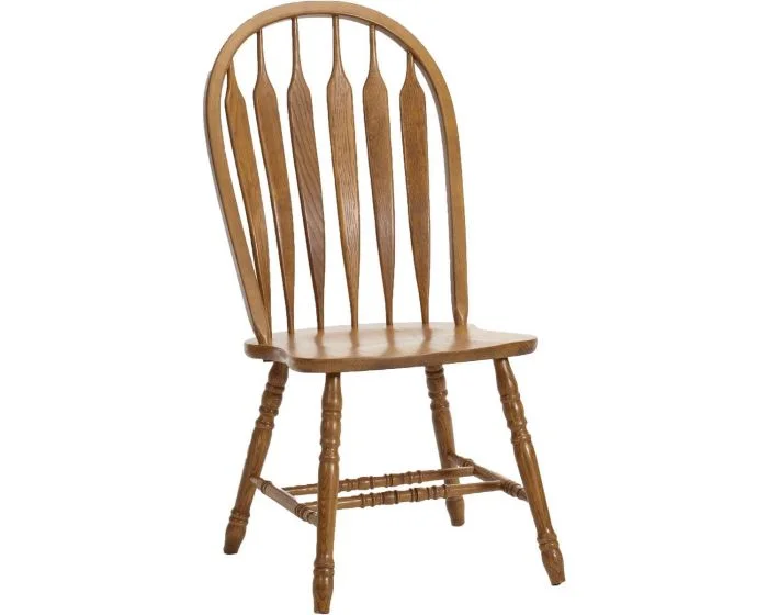 Intercon Furniture Classic Oak Large Arrow Back Side Chair in Chestnut