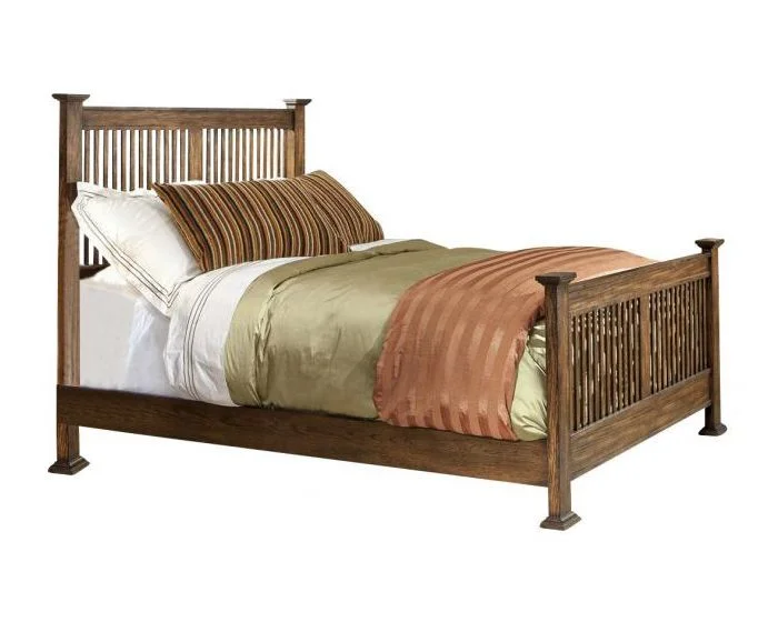 Intercon Furniture Oak Park King Slat Bed in Mission