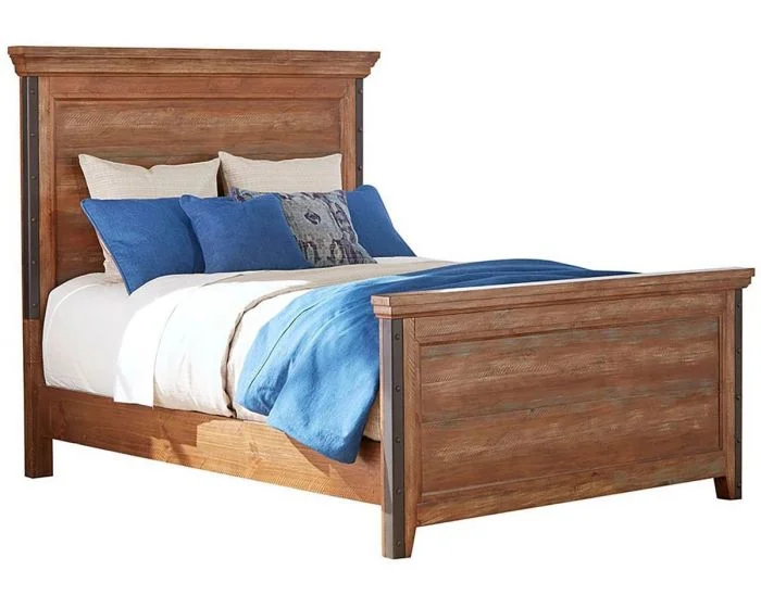 Intercon Furniture Taos Queen Panel Bed in Canyon Brown