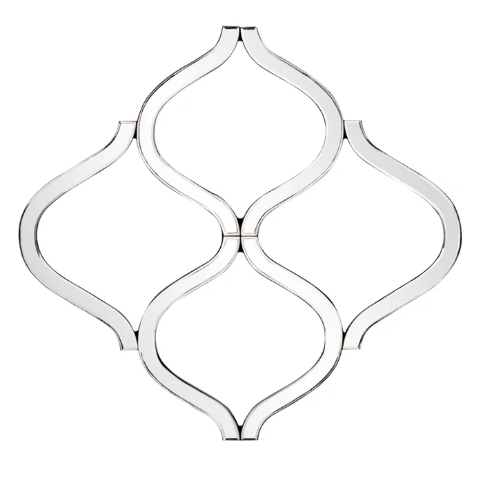 Interlocking Mirrored Curved Shapes with Beveled Edge By Homeroots