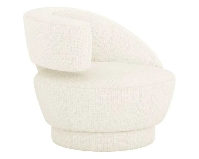 Interlude Home Arabella Left Swivel Chair in Dune