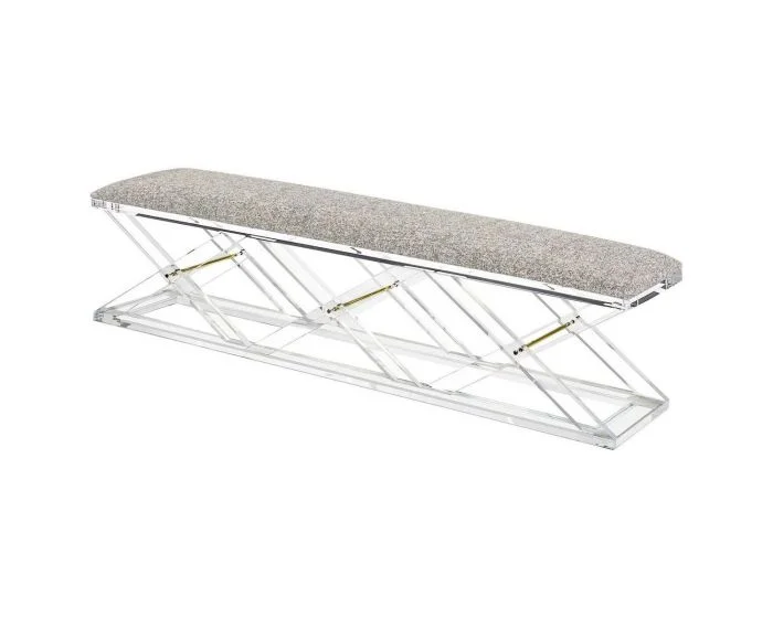 Interlude Home Asher King Bench in Breeze
