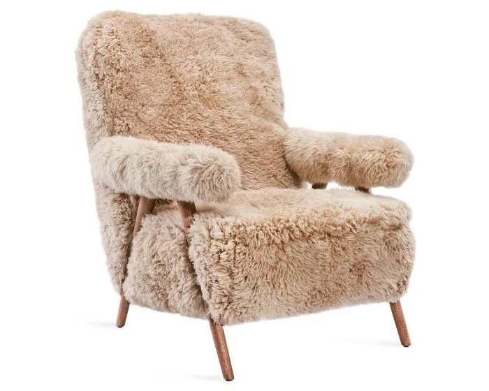 Interlude Home Barrett Lounge Chair in Morel Taupe