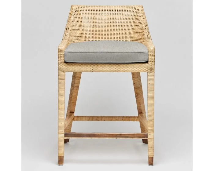 Interlude Home Boca Counter Stool in Natural/Hemp