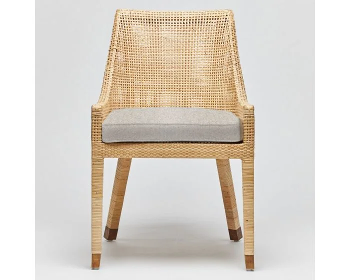 Interlude Home Boca Dining Chair in Natural/ Fog