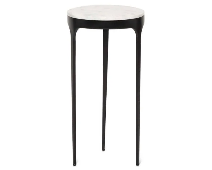 Interlude Home Camilla Drink Table in Black/Ice Jade