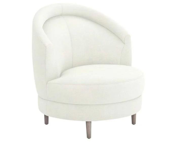 Interlude Home Capri Grand Swivel Chair in Shell