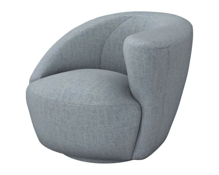 Interlude Home Carlisle Right Swivel Chair in Marsh