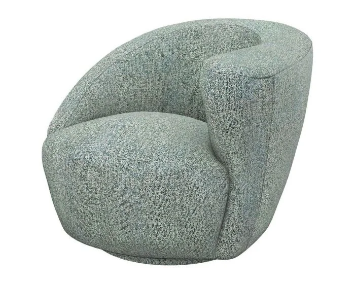 Interlude Home Carlisle Right Swivel Chair in Pool