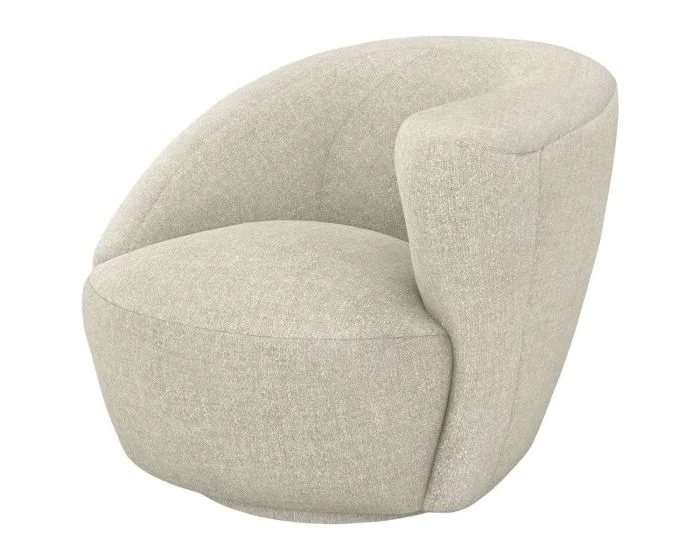 Interlude Home Carlisle Right Swivel Chair in Wheat