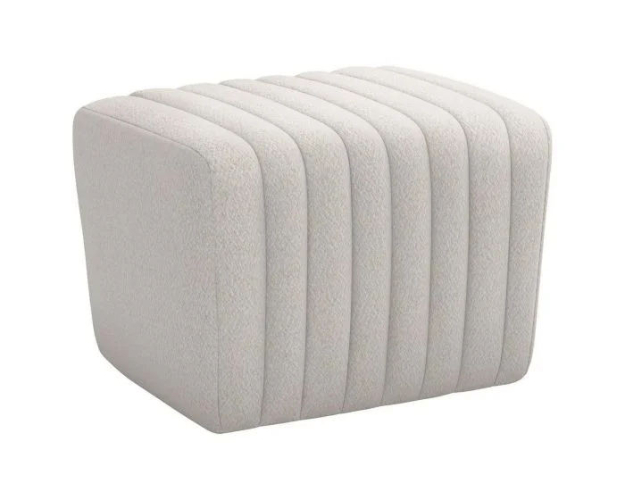 Interlude Home Channel Ottoman in Cameo