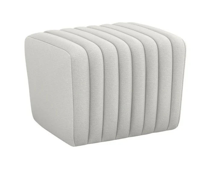 Interlude Home Channel Ottoman in Fresco