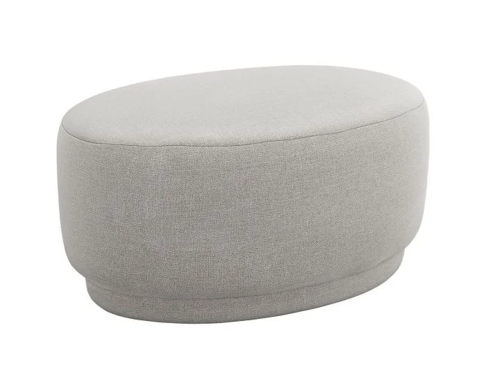 Interlude Home Dana Ottoman in Grey