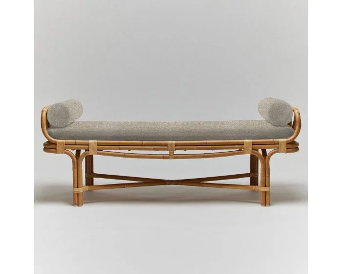 Interlude Home Grayton Bench in Pebble