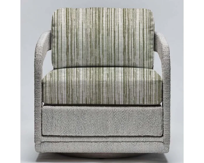 Interlude Home Harbour Lounge Chair in Grey/ Sage