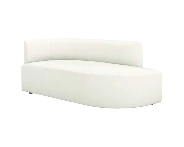 Interlude Home Martine Left Chaise in Shell