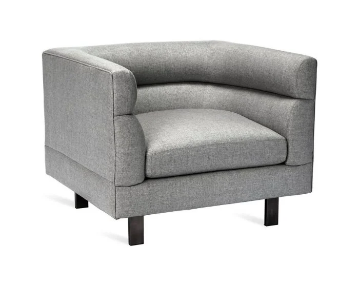 Interlude Home Ornette Chair in Grey