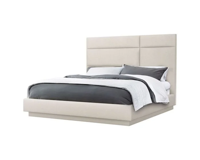 Interlude Home Quadrant King Bed in Pearl