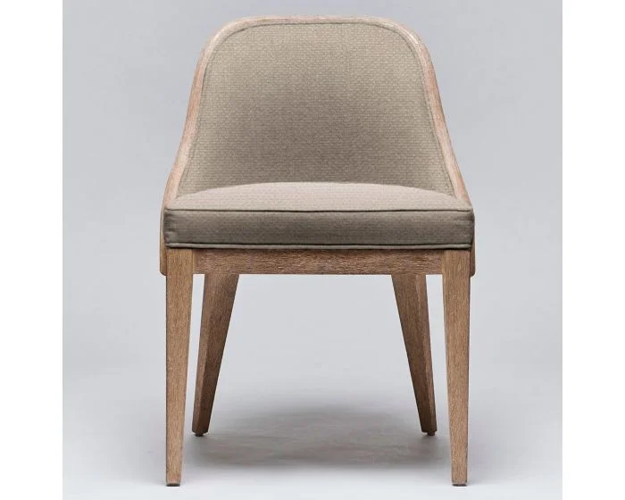Interlude Home Siesta Dining Chair in White Ceruse/ Sisal
