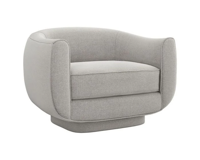Interlude Home Spectrum Swivel Chair in Grey