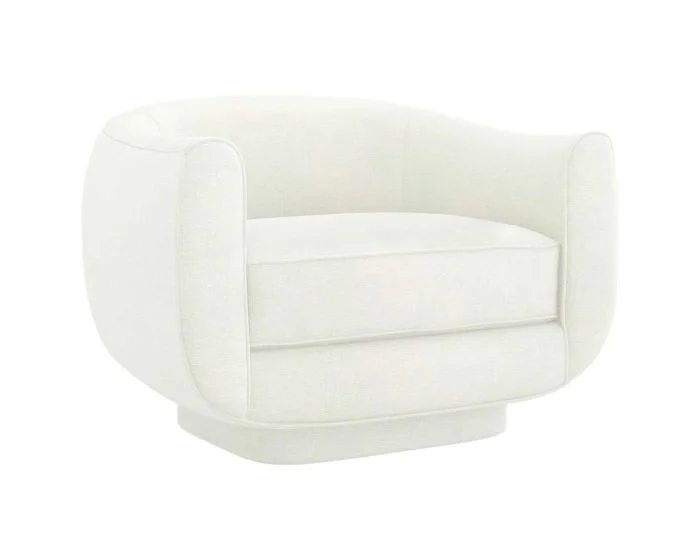Interlude Home Spectrum Swivel Chair in Shell