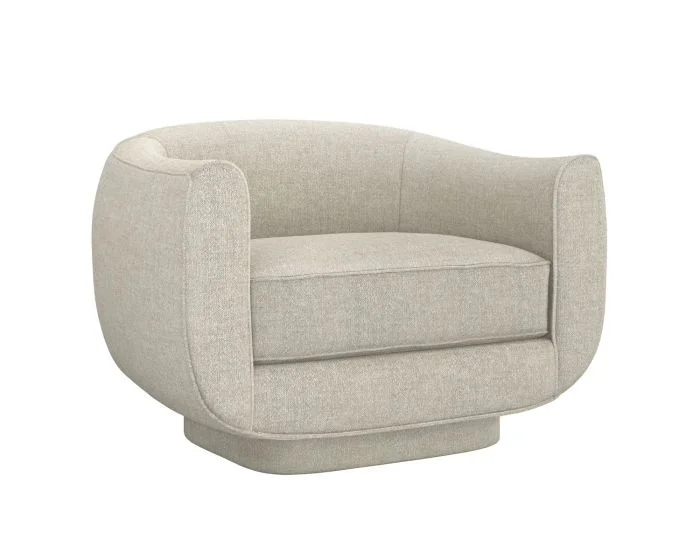 Interlude Home Spectrum Swivel Chair in Wheat