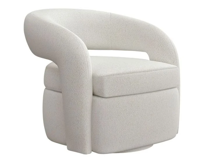 Interlude Home Targa Swivel Chair in Cameo