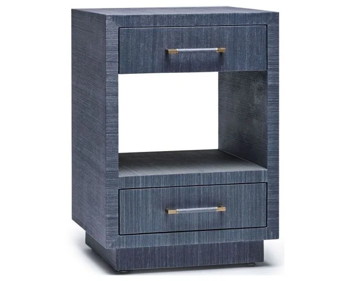 Interlude Home Taylor Small Bedside Chest in Navy