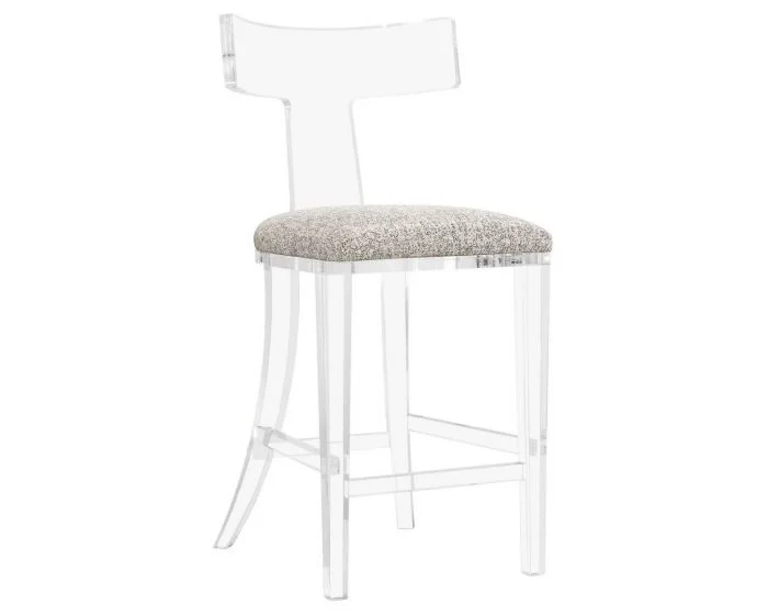 Interlude Home Tristan Acrylic Counter Stool in Breeze