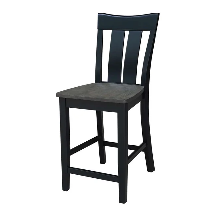 International Concepts – Ava Counter Height Stool – 24inSH in Coal Finish – S75-132
