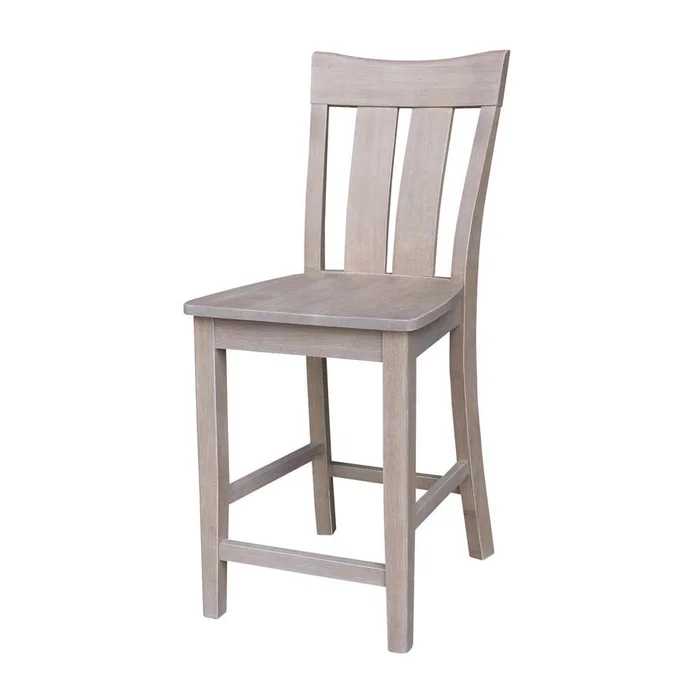 International Concepts – Ava Counter Height Stool – 24inSH in Washed Gray Taupe Finish – S09-132