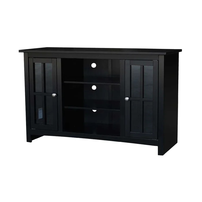 International Concepts – Entertainment / Tv Stand with 2 Doors – 48in in Black Finish – TV46-34