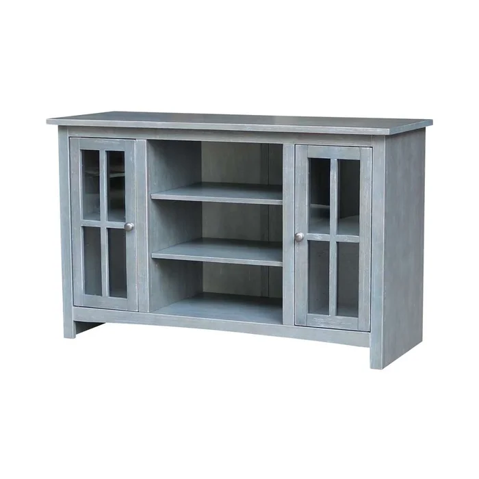 International Concepts – Entertainment / Tv Stand with 2 Doors – 48in in Heather Grey-Antique Washed Finish – TV105-34