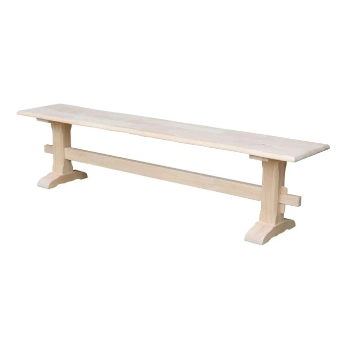 International Concepts – Live Edge Trestle Bench – KBE-7214