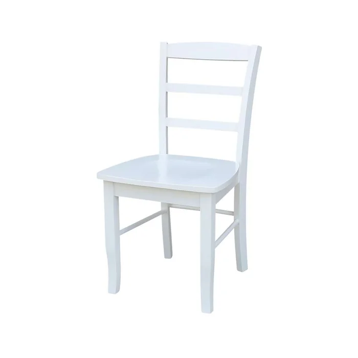 International Concepts – Madrid Ladderback Chair in White Finish (Set of 2) – C08-2P