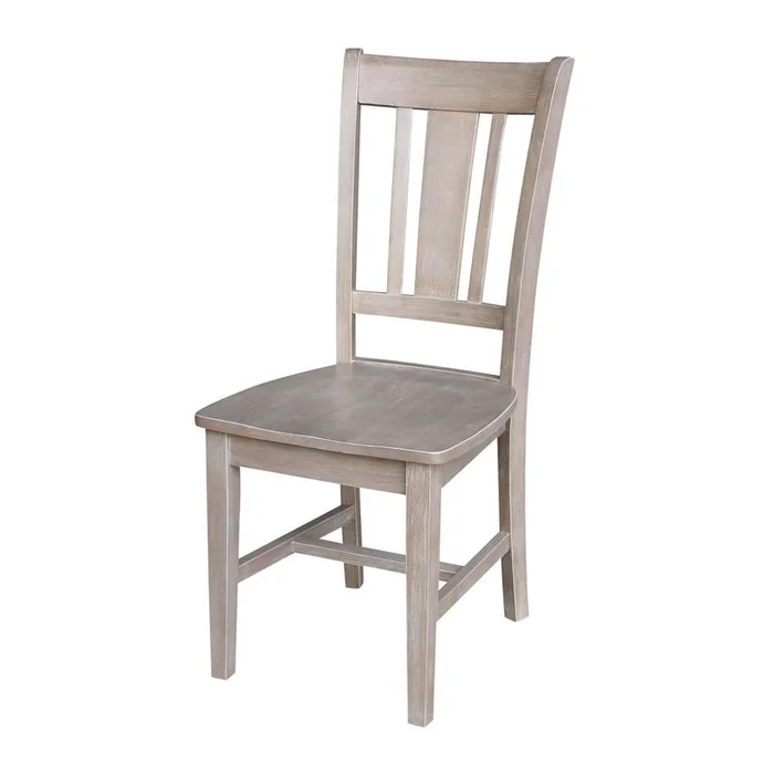 International Concepts – San Remo Splatback Chair in Washed Gray Taupe Finish (Set of 2) – C09-10P