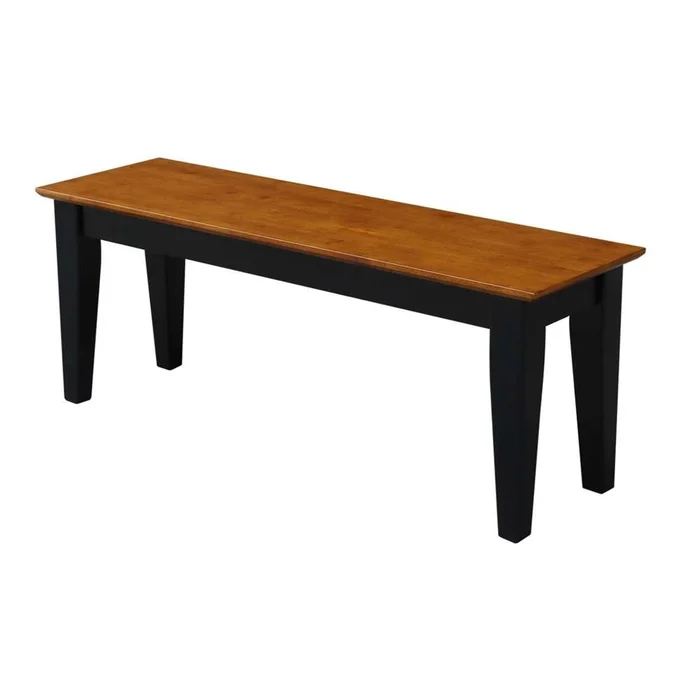 International Concepts – Shaker Bench in Black / Cherry Finish – BE57-47S