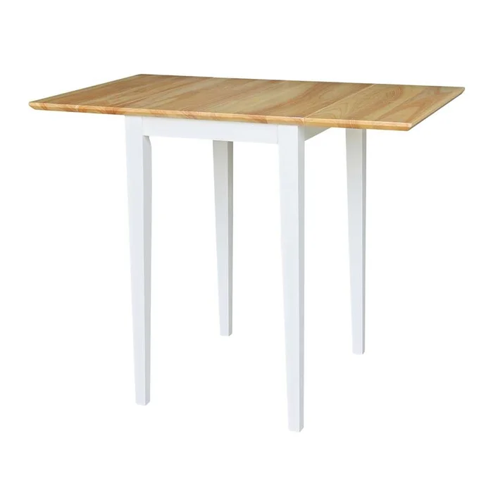 International Concepts – Small Dropleaf Table in White / Natural Finish – T02-2236D