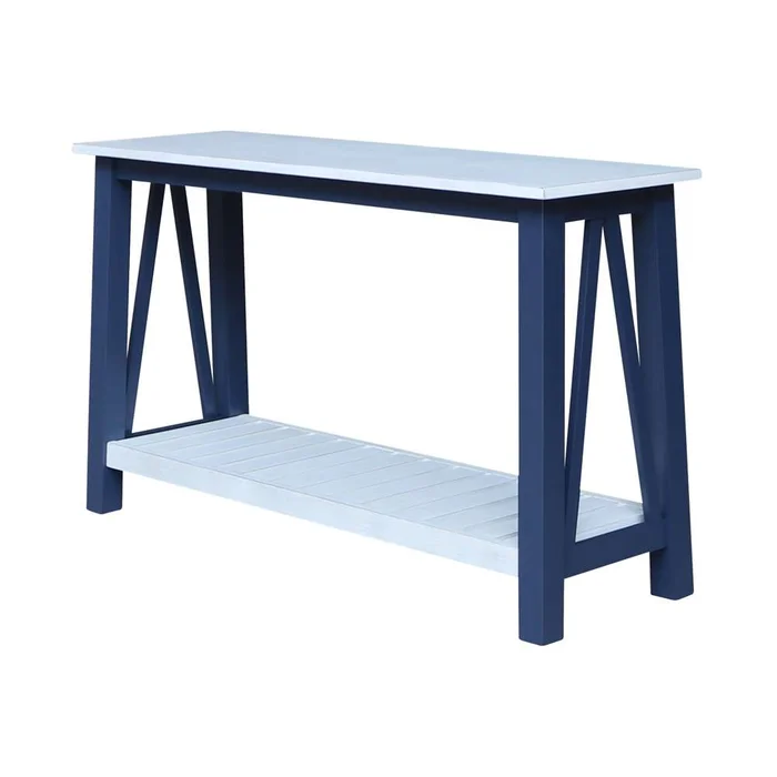 International Concepts – Surrey Console/Sofa Table in Blue/Antiqued Chalk Finish – OT62-16S