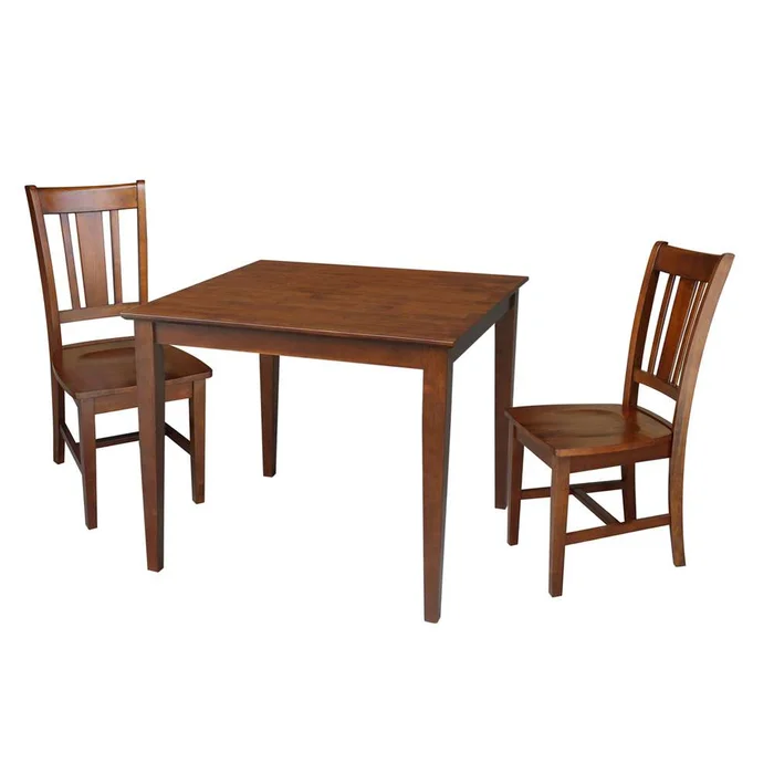 International Concepts (Set of 3 Pcs) – 36X36 Dining Table with 2 RTA Chairs in Espresso Finish – K581-3636-C10-2