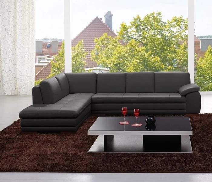 J&M Furniture – 625 Italian Leather Sectional Grey in Left Hand Facing – 1754431131-LHFC