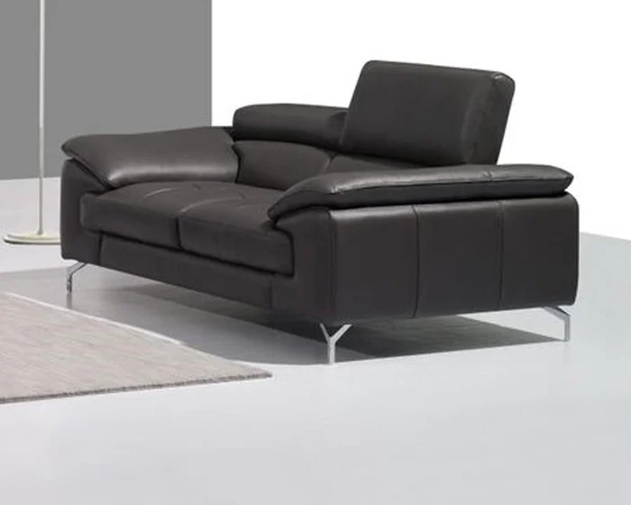 J&M Furniture – A973 Italian Leather Loveseat in Grey – 17906112-L