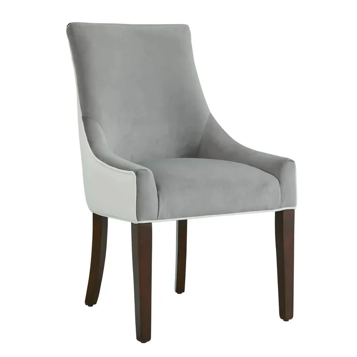 Jackson – Upholstered Dining Chair Elegant Design – Smoke / White