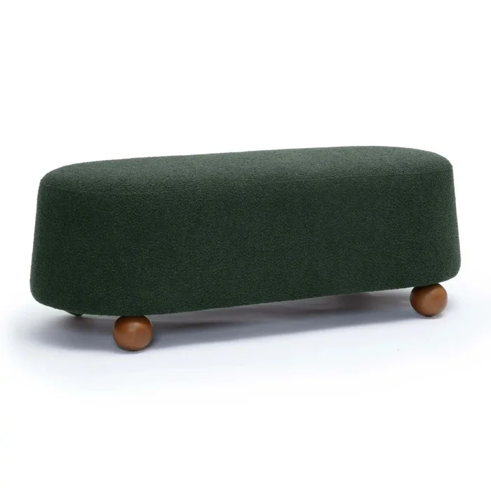 Jaine – Boucle Large Ottoman – Forest Green