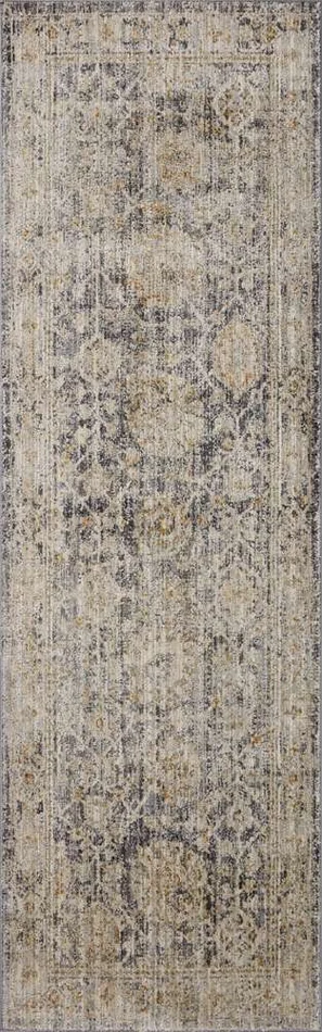 Jean Stoffer x Loloi – Katherine Charcoal / Gold 2-7in x 16-0in Runner Rug – KESSKES-02CCGO27G0