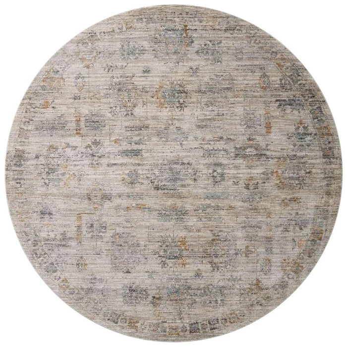 Jean Stoffer x Loloi – Katherine Pebble / Ocean 5-3in x 5-3in Round Accent Rug – KESSKES-04PPOC530R