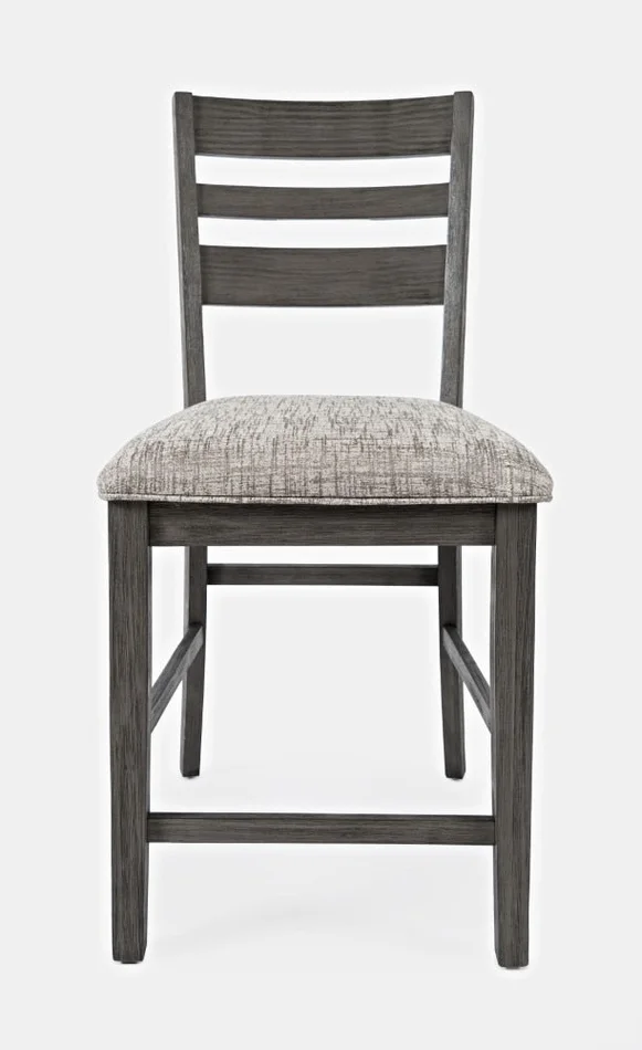 Jofran – Altamonte Ladderback Counter Stool in Brushed Grey (Set of 2) – 1855-BS420KD