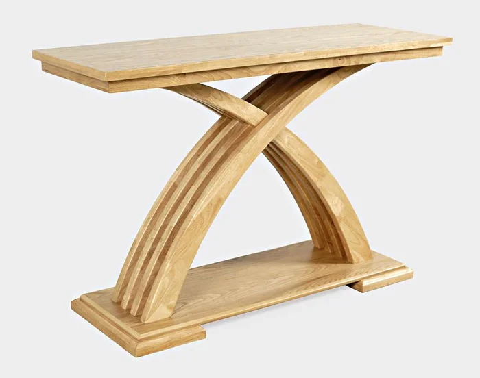 Jofran – Anthology Contemporary 48in Curved Base Console Sofa Table – Natural – 2092-4
