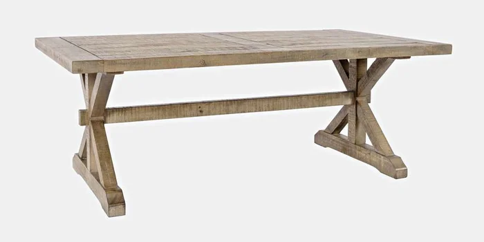 Jofran – Carlyle Crossing Distressed Pine Coffee Table – Distressed Light Brown – 1920-1